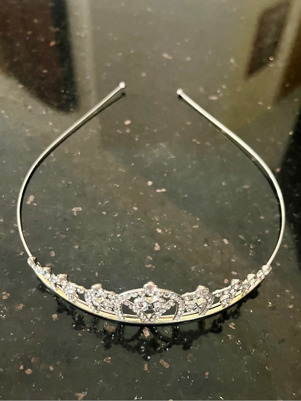 Girl's Silver Rhinestone Princess Tiara - Picture 6 of 10